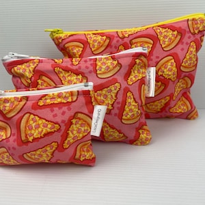 Ham & Ananas Italienische Pizza Design Laura Wayne Fabric, Zipper Pouch, Australian Made Coin Purse Mini Make-up Baumwolltäschchen