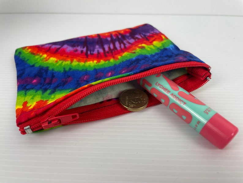 Tie Dye Hipster Print Organisation Pouch, Zipper Pouch, Australian Made