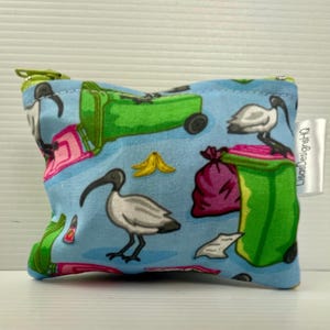 Monedero pequeño Legend Bin Chicken Ibis, neceser con cremallera, tarjetero, neceser para artículos sanitarios, monedero de algodón australiano.