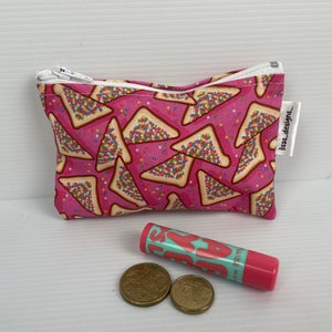 Fairy Bread Purses Cute Laura Wayne Fabric, Zipper Pouch, Australian Made Coin Purse Cotton pouch with nylon zipper 3 different sizes avail image 4