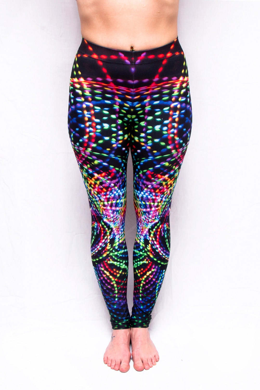 Kaleidoscopic LED Hula Hoop Leggings blacklight Reactive - Etsy