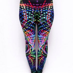 Kaleidoscopic LED Hula Hoop Leggings (Blacklight Reactive!)
