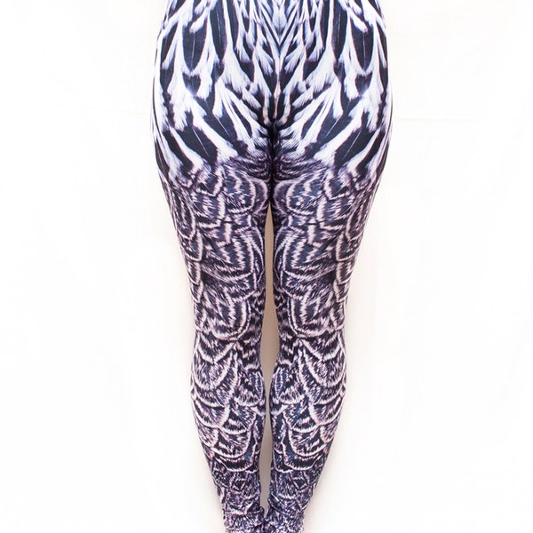 Legs Of A Feather Leggings (Blacklight Reactive!)