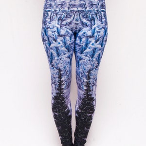 Glacier Crevasse Leggings (Blacklight Reactive!)