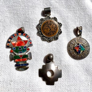 Peruvian Silver Pendants (Inca Tumi Andes Nazca)