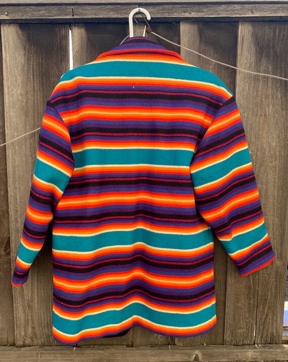 Native American Striped Blanket Jacket - image 5