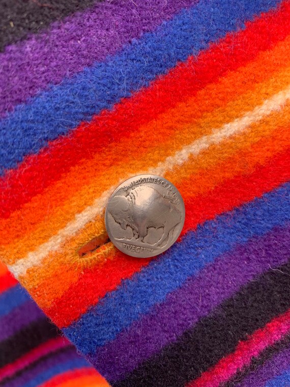 Native American Striped Blanket Jacket - image 3