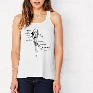 Pole Dance &quot;Titanic&quot; Flowy Tank from the quotes collection / Dark on Light