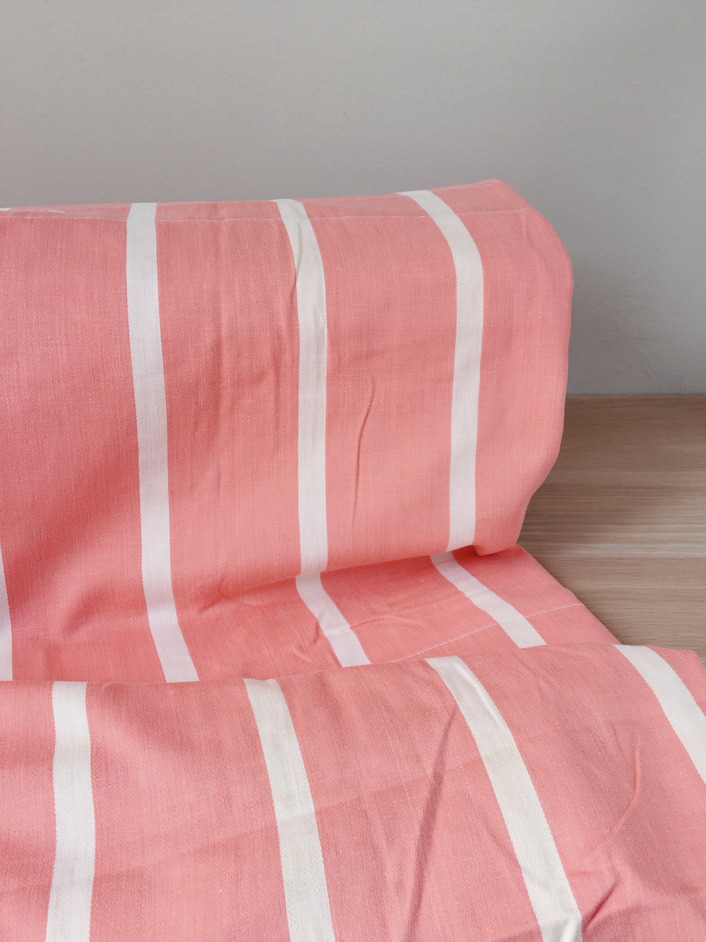 24インチ×47インチ 美しいストライプ柄 ヴィンテージ ティッキング