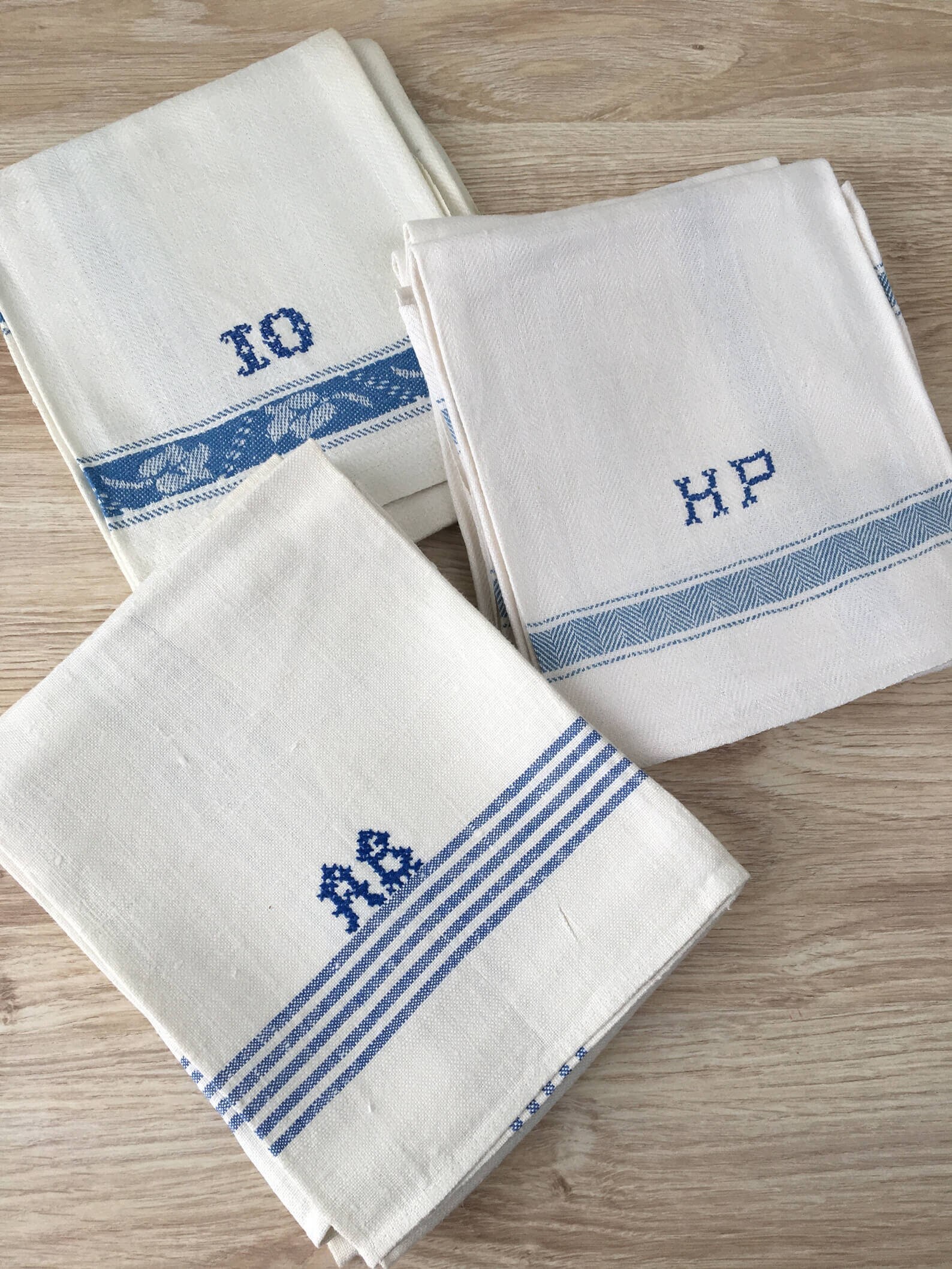 専用★Sweden＊Hand woven linen cloth＊・* 1 Antique Swedish Monogram Handwoven Linen Kitchen Hand