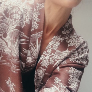 Maßgeschneiderte Kimono Antique Inlett Stoff BEAUTIFUL Damast und Satin Baumwolle
