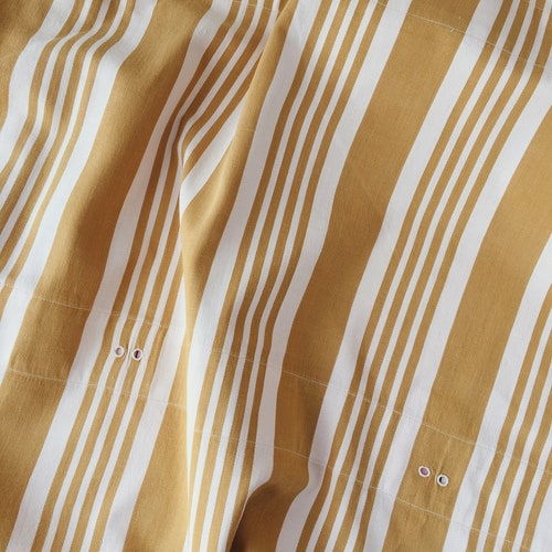 Beautiful Antique Gold and White Stripes Ticking shops Fabric c. 1950 Soft Cotton Sateen Mattress Ticking Perfect For Home Decor Pillows