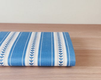 Por jarda - Tecido FINE Light Blue Ticking, cortinas de design de interiores de algodão antigo, metragem - Ticking Depot - Ra-Azul-004