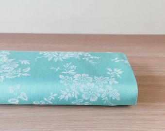 Per Yard - FINE Pale Green Ticking Fabric Antique Cotton Interior Design Curtains Yardage Unused - Ticking Depot - Da-Verde-001
