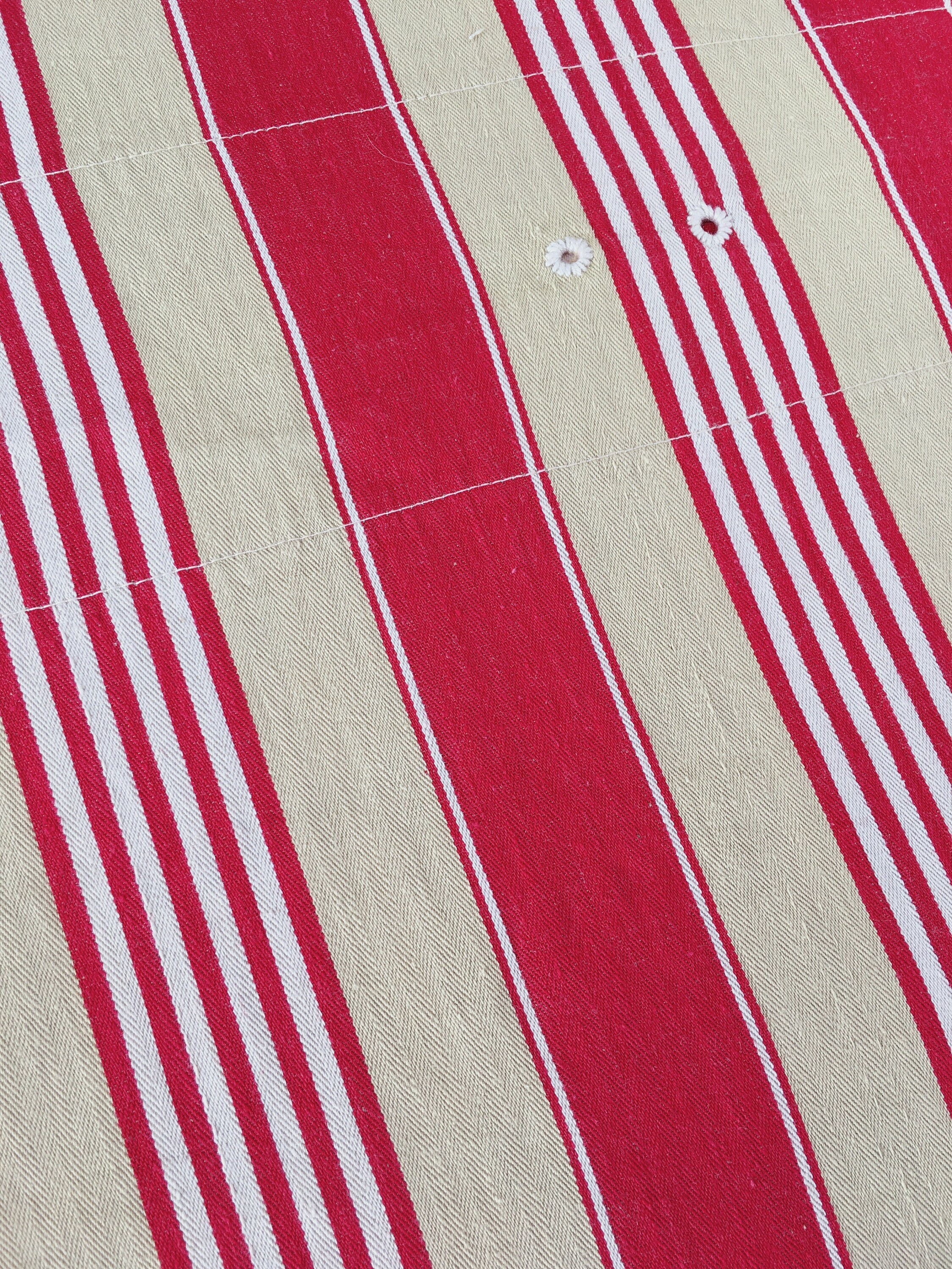 51インチ×59インチ アンティーク ティッキング生地 ヴィンテージ 1940