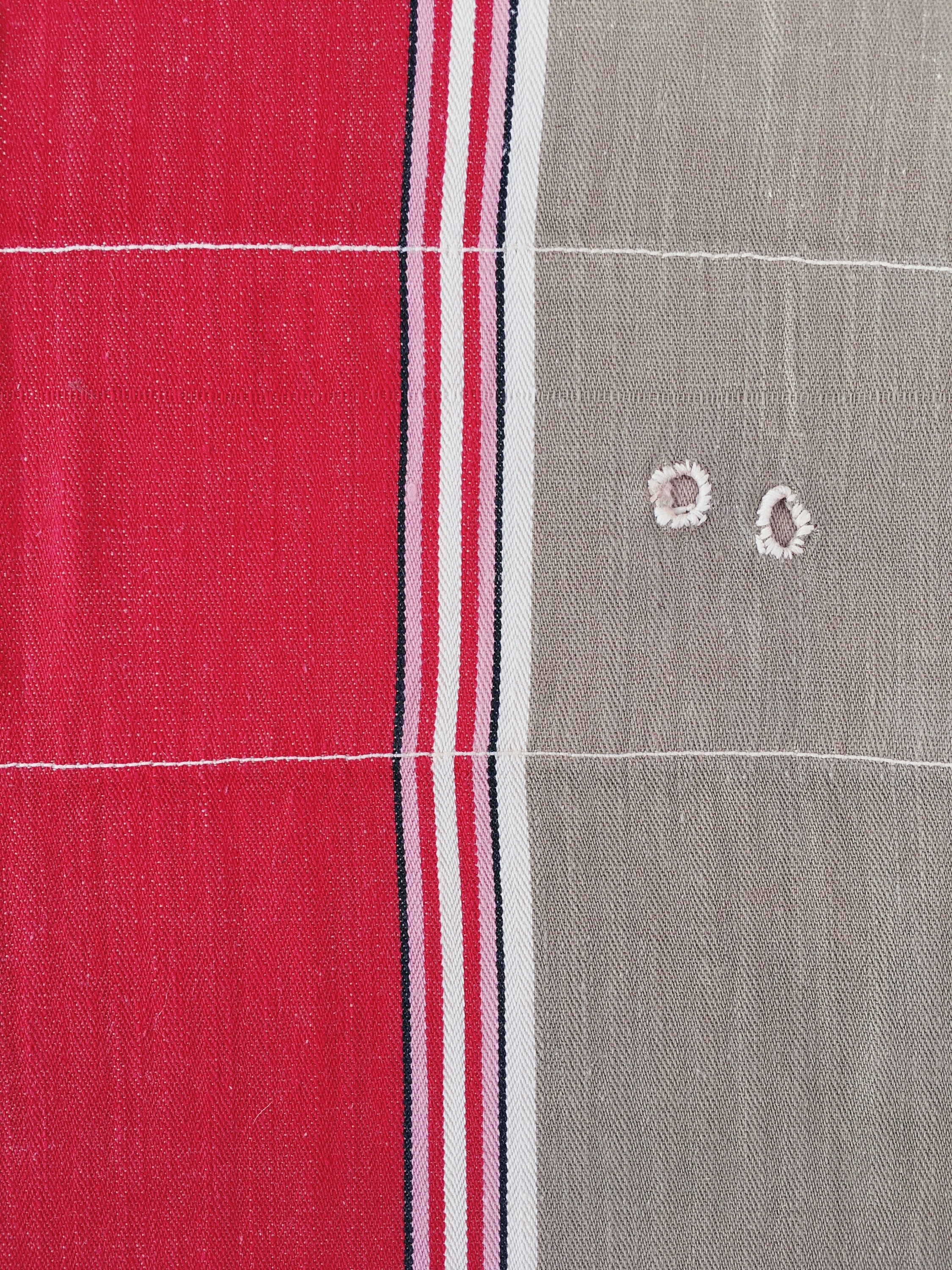 51インチ x 62インチ アンティーク ティッキング生地 ヴィンテージ