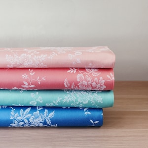 Choose! ANTIQUE Floral Ticking Fabric 1940s Cotton Fine Upholstery Interior Design Unused Yardage - Ticking Depot - Da-Sublime-Col