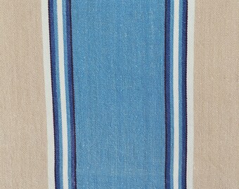 18インチ×33インチ アンティーク ティッキング生地 ブルー トープ