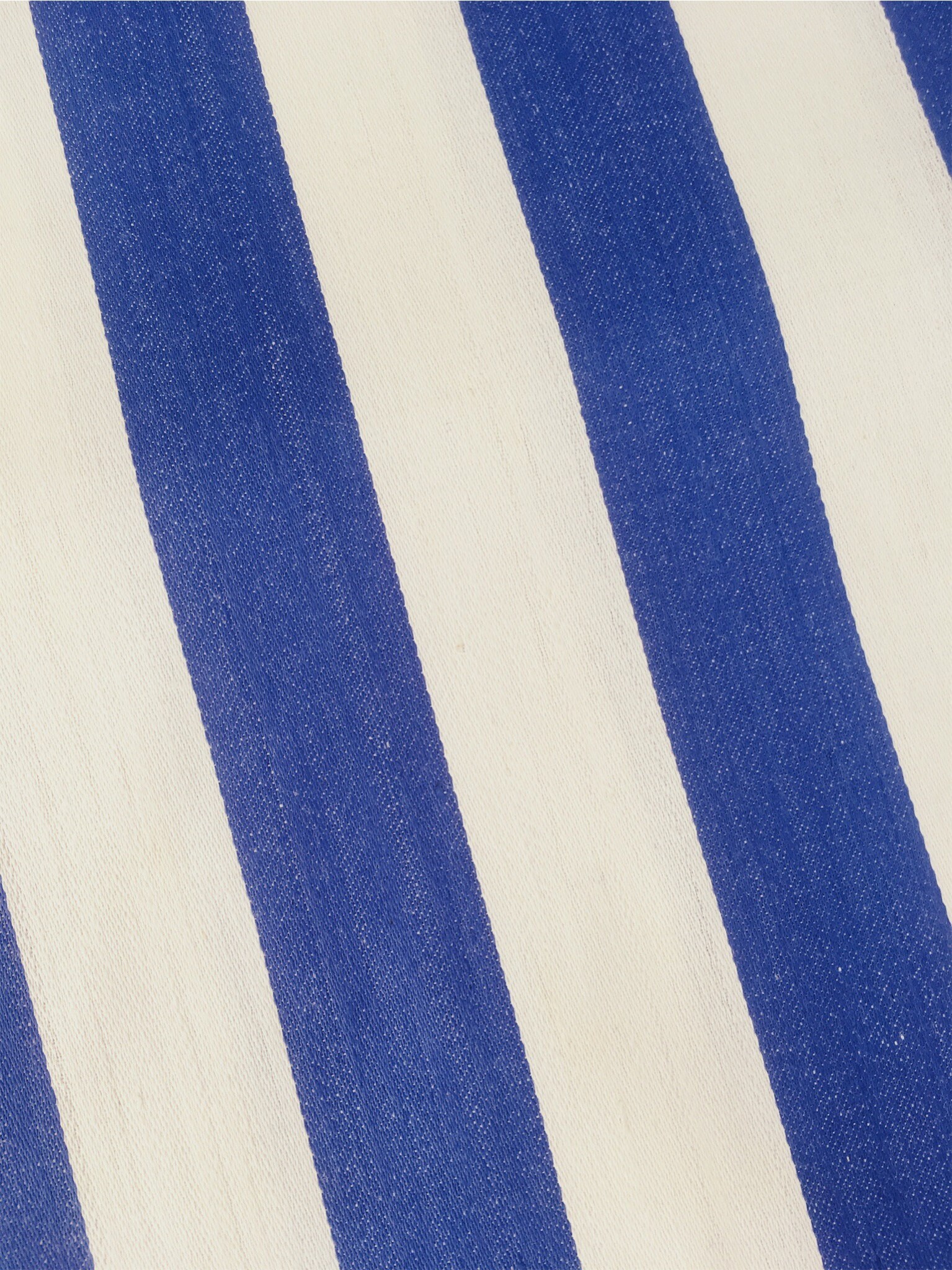 1ヤードあたり - アンティークティッキング生地 ブルー ホワイト