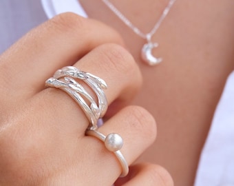 TWIG Sterling Silver Ring – Nature-Inspired Handmade Jewelry by Lovisa | Gift for Her, Wedding, Birthday, Anniversary