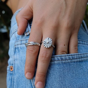 ALINA Unique Design Sterling Silver Ring – Handmade by Lovisa | Elegant Gift for Her, Birthday, Wedding, Anniversary
