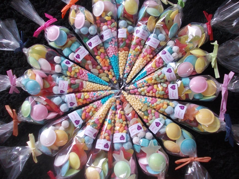 Vegetarian sweet cones party bags favours suitable for Etsy