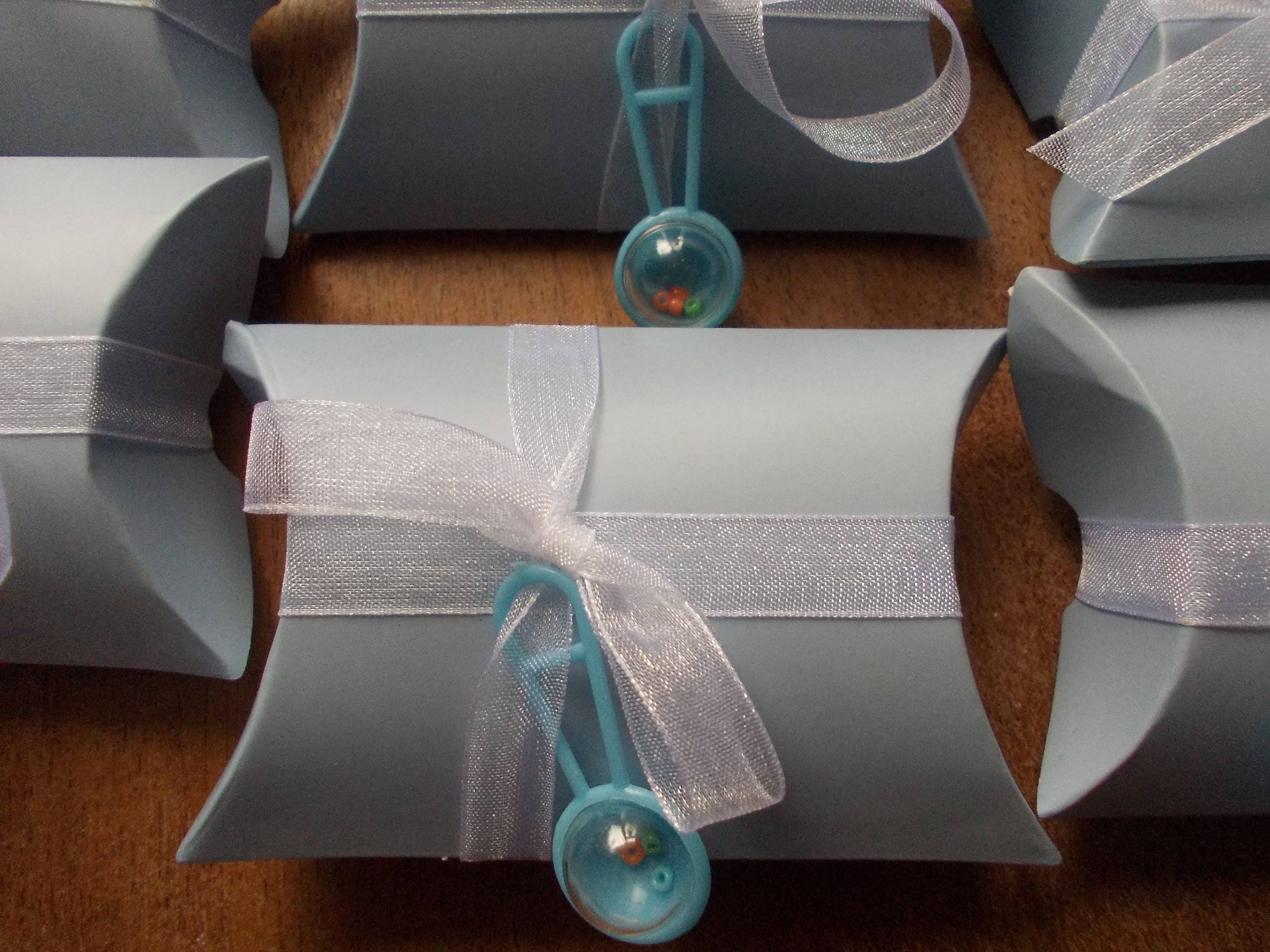 Christening Favour Set of 5 filled gift boxes Blue sweet filed Etsy