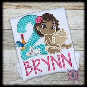 Moana Birthday Shirt, Baby Moana Birthday Shirt, Hawaiian Princess Birthday Shirt