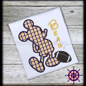 LSU Inspired Mister Mouse Football Shirt with Free Personalization