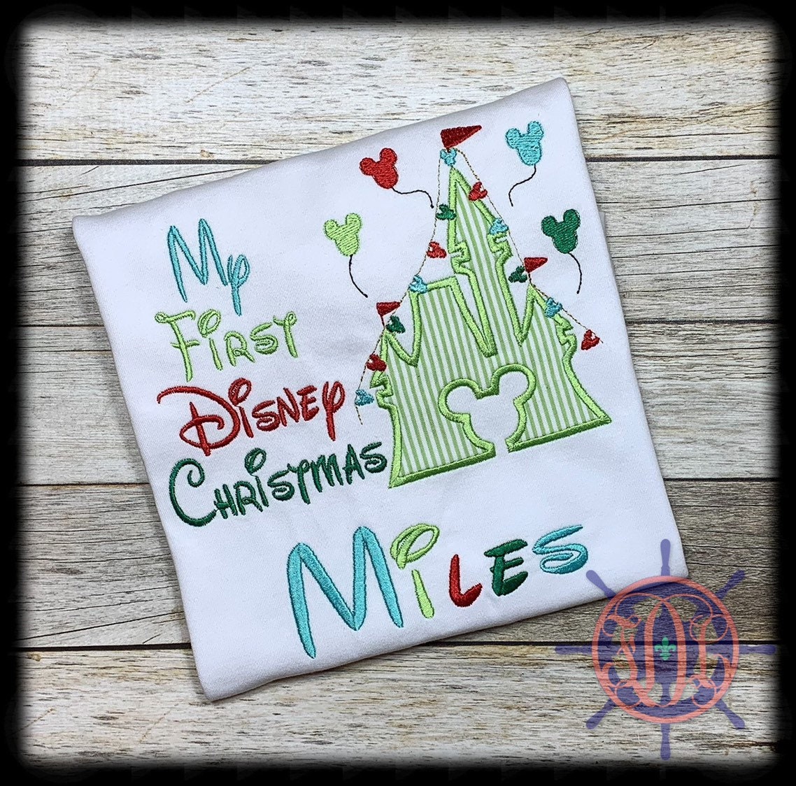 First Disney Christmas Applique Shirt 