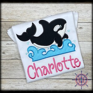 Sea World Inspired Whale Shirt, Orca Whale Applique Shirt, Killer Whale Applique Shirt