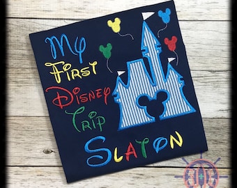 First Disney Trip, First Disney Trip, Disney Shirt, Disney Vacation, My 1st Disney Trip, Disney Trip Shirt, Disney Applique Shirt
