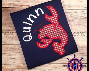 Crawfish Applique Shirt, Child's Crawfish Applique Shirt