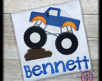 Monster Truck Shirt, Truck Shirt, Truck Appliqué Shirt, Monster Jam Shirt