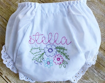 Personalized Diaper Cover, / Baby Bloomer / Baby Shower Gift / Baby Pictures / Gift for Baby /