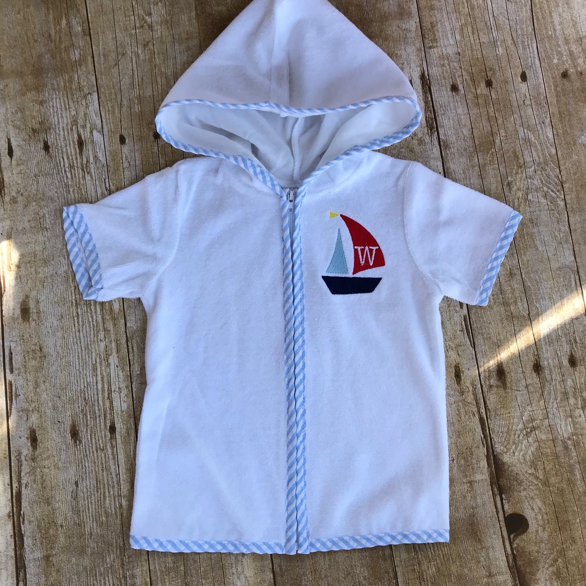 Boys Beach Cover Up Personalized Swim Suit Cover Up Full Zip Etsy