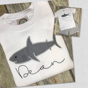 Personalized Boys Shark T-Shirt & Shorts Set: Summer Outfit