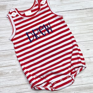 Personalized Baby Bubble: Monogrammed Summer Outfit