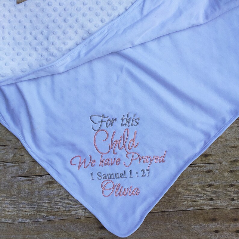 Personalized Baby Blanket Bible Verse Receiving Blanket  Etsy
