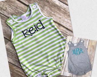 Personalized Bubble Romper / Monogrammed Baby Bubble / Baby Summer Outfit / Bubble for Girl / Bubble for Boy / Baby Shower Gift