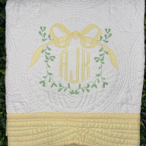 Personalized Baby Heirloom Quilt: Custom Nursery Crib Blanket