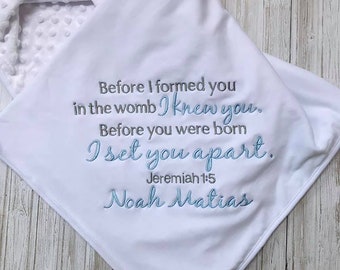 Personalized Bible Verse Baby Blanket: Blanket Keepsake