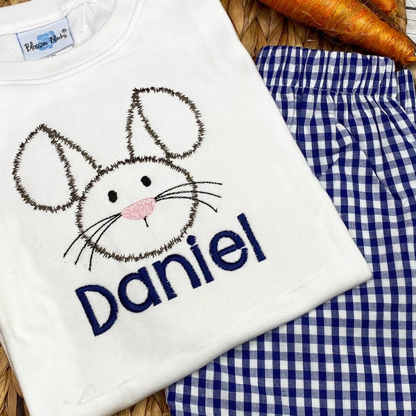 Boys Easter Outfit / Easter Bunny Easter Outfit / Toddler Easter Set / Easter Shirt and Shorts Set / Personalized Easter bunny tshirt