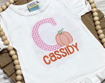 Personalized Pumpkin Ruffle Shirt: Halloween, Thanksgiving, Fall