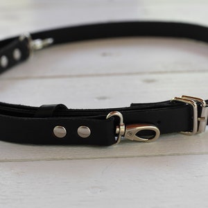 Replacement Black strap full grain for bag