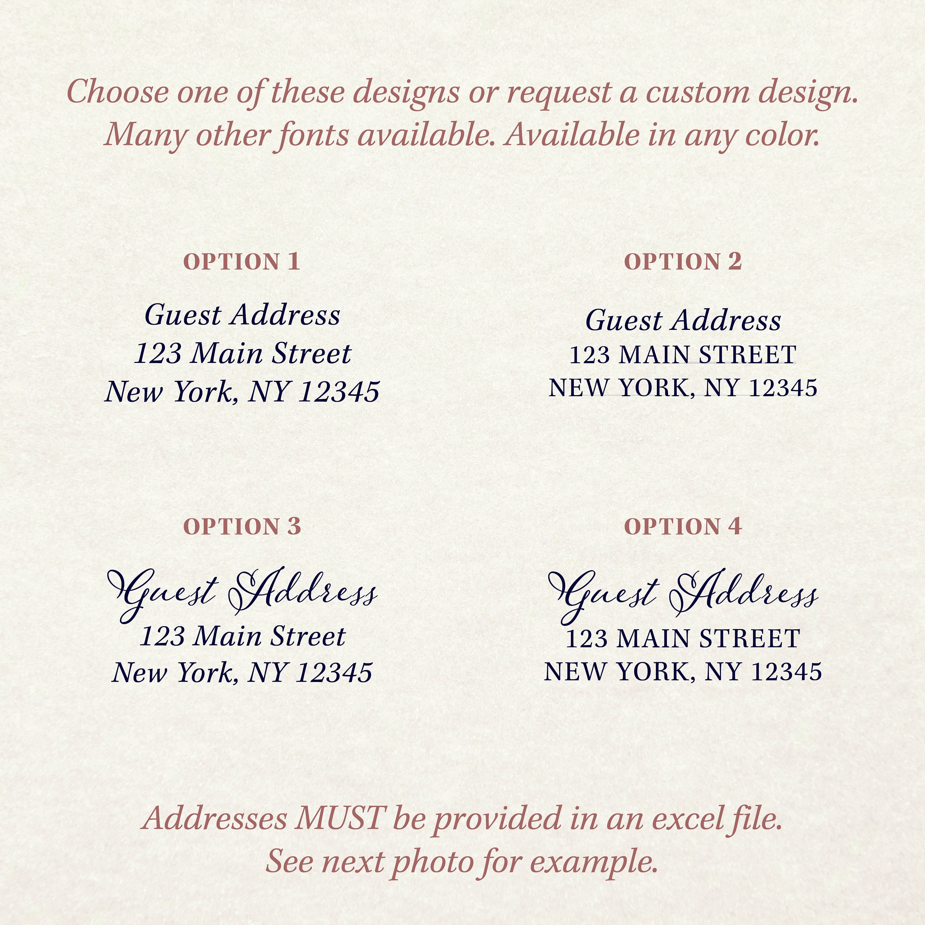 Envelope Address Printing Service Return & Guest Addresses Etsy