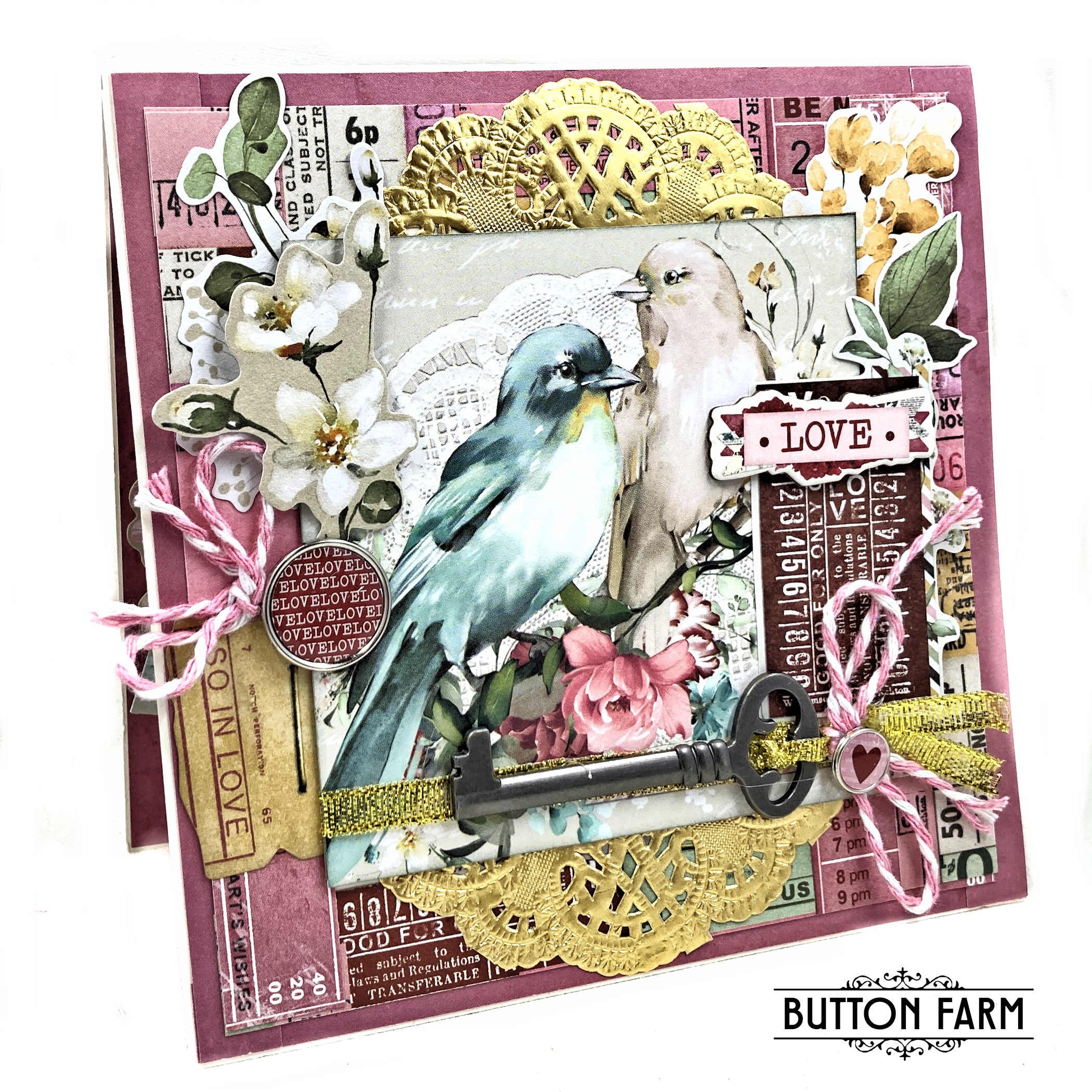 Shabby Chic Altered Button Box - Kathy by Design