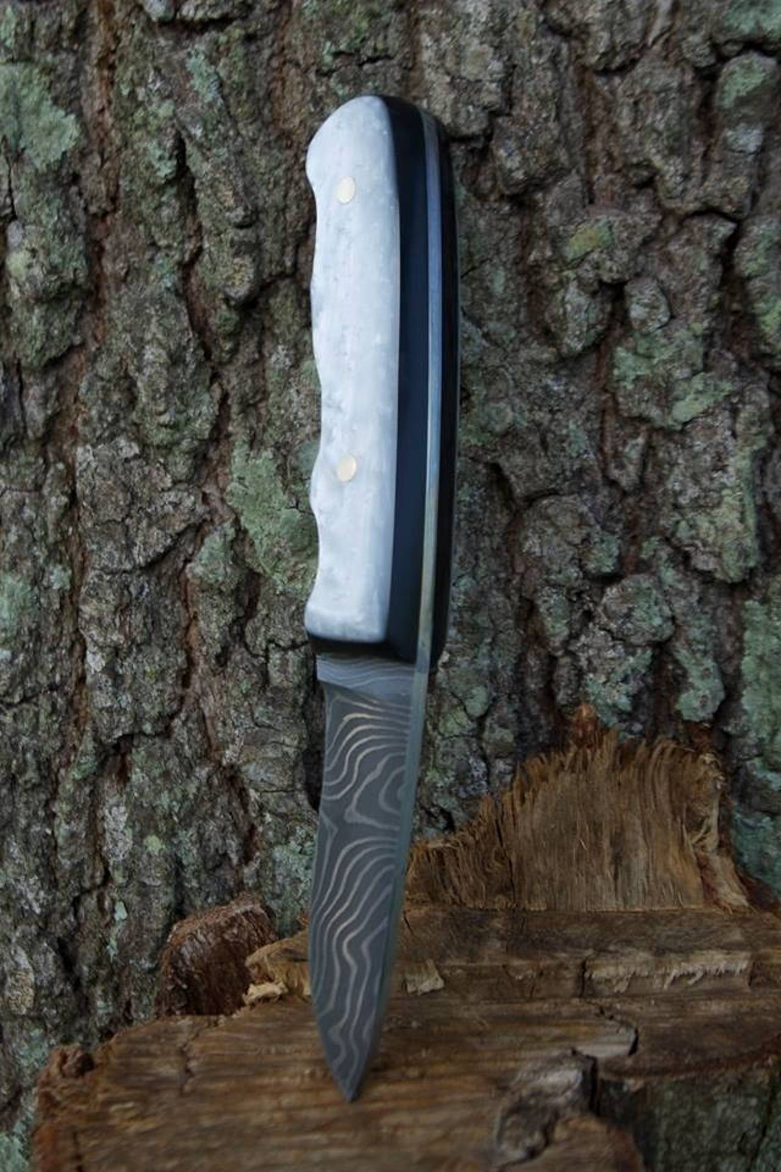 An Elegant Black and White Knife Etsy