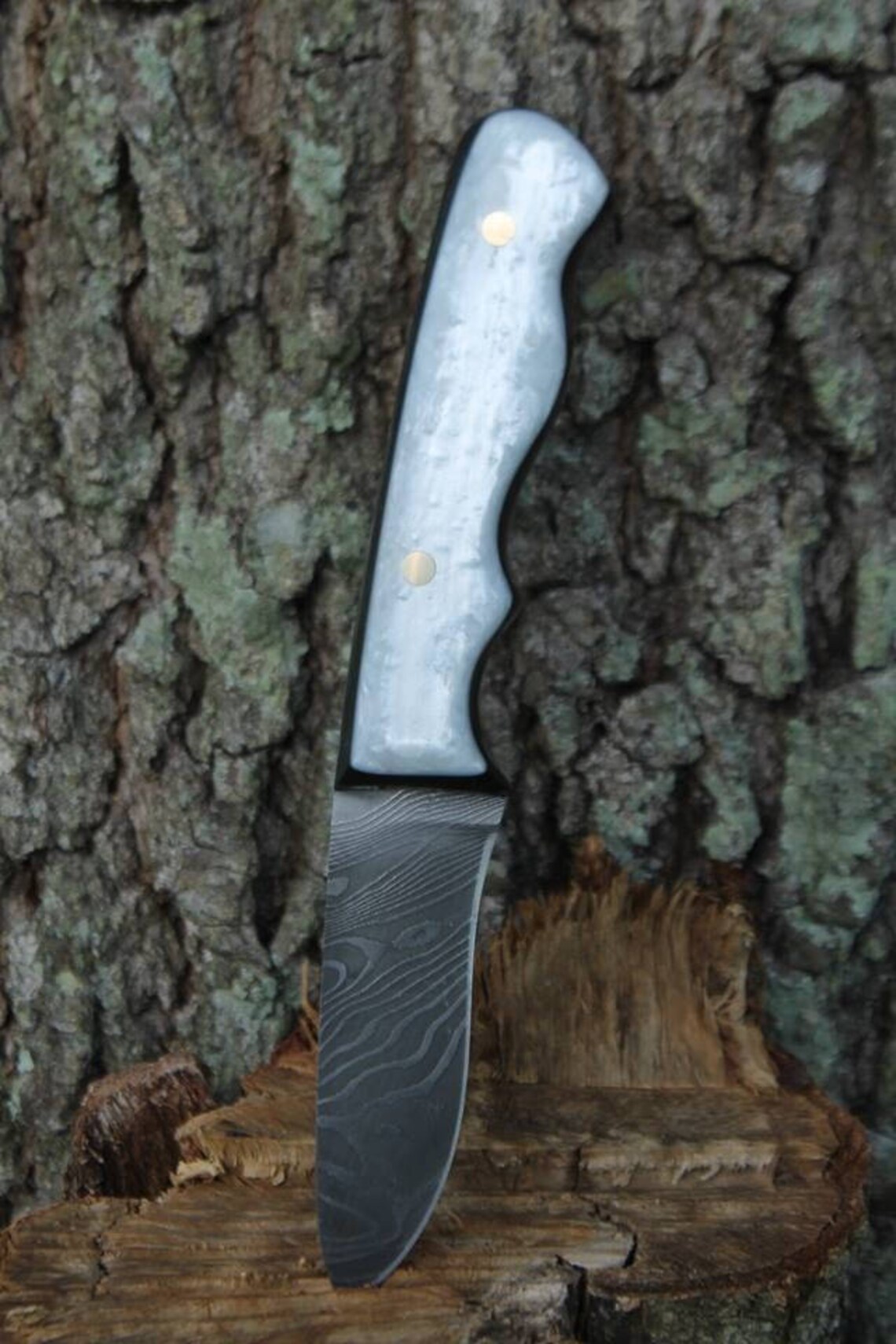 An Elegant Black and White Knife Etsy