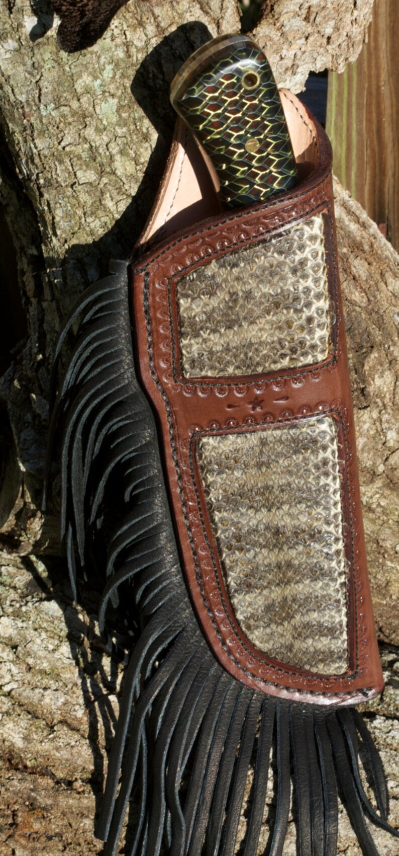 Unique Knife and Sheath Snake Skin Looking Handles With Etsy